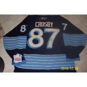 Signed Sidney Crosby Uniform   Pens 2011 Winter Classic 