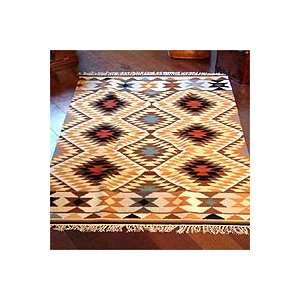  NOVICA Wool rug, Star (4.5x6.5)