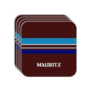 Personal Name Gift   MAURITZ Set of 4 Mini Mousepad Coasters (blue 