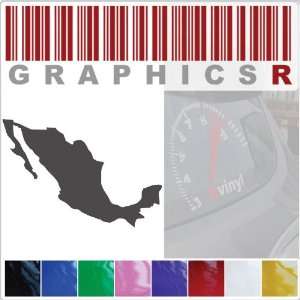   Graphic   Mexico Country Silouette Pride Map A278   White Automotive