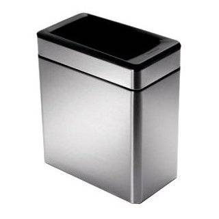 simplehuman Profile Open Trash Can, Brushed Stainless Steel, 10 Liter 