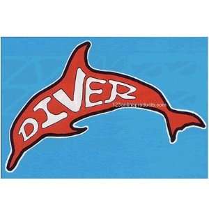  Dolphin Diver Sticker Scuba Sticker