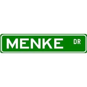  MENKE Street Name Sign ~ Family Lastname Sign ~ Gameroom 