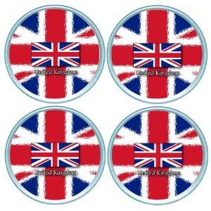   Set of 4 Round Coasters Flag Union Jack UK 