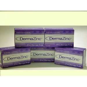    DermaZinc Zinc Therapy Soap Medicated Treatment 5 Bars Beauty