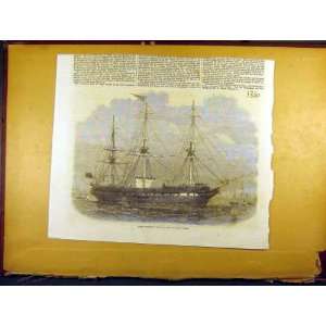   1887 Liverpool Training Ship Indefatigable Hms Print