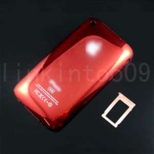 Chrome Back Housing Case For iPhone 3G 3GS 32GB Red  