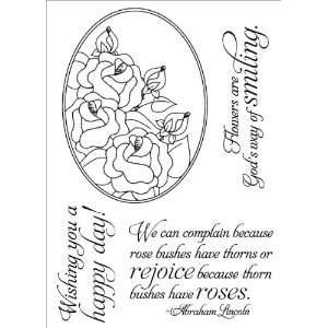  Stampers Anonymous Inky Antics Clear Stamp Set rose Oval 