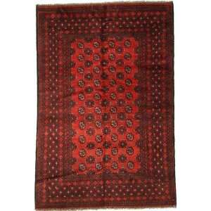  51 x 78 Red Hand Knotted Wool Afghan Rug Furniture 
