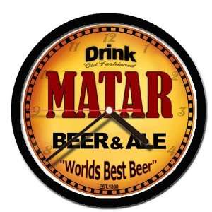  MATAR beer and ale cerveza wall clock 