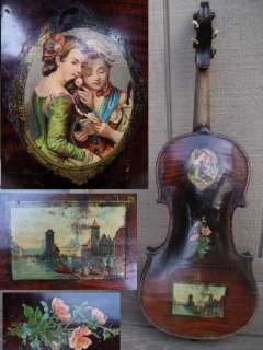 Rare Antique Machine head ,Fine painted.4/4 Violin.  