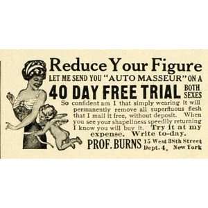  1914 Ad Auto Masseur Weight Loss Reducer Clothing Shape 