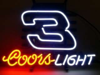 Coors Light NASCAR #3 DALE Beer Bar Pub Neon Sign M78  