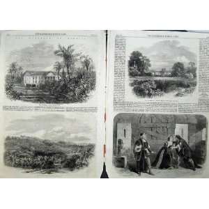   1865 Jamaica Governor House Morant Bay Theatre Maroon