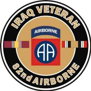  US Army Iraq Veteran 82nd Airborne Decal Sticker 5.5 