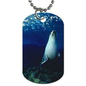  Seal marine life Dog Tag with 30 chain necklace Great 