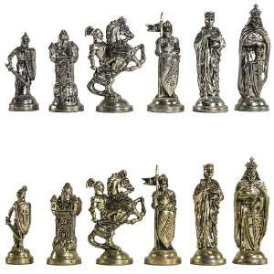  3 1/2 Crusaders Metal Chess Pieces Toys & Games
