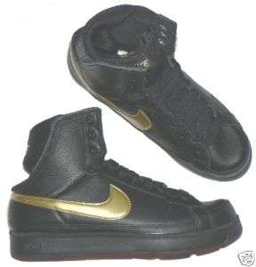 Womens Nike Air Troupe Mid Dance shoes black new gold  
