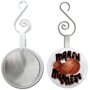 MARCH MADNESS BASKETBALL Brackets Sports 2.25 inch Glass Mirror Backed 