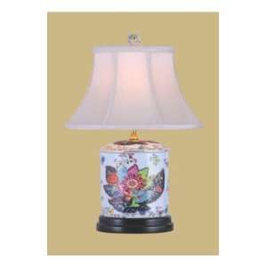 East Enterprises Tobacco Porcelain Oval Jar LPDYY088N Table Lamp In 