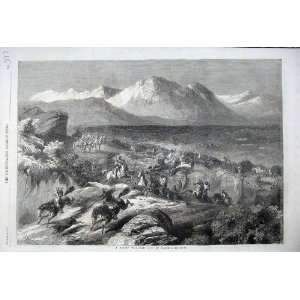  1861 Wild Boar Hunt Algeria Horses Mountains Men Guns 