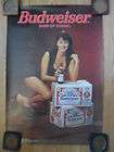 sexy girl beer poster budweiser longneck crates 