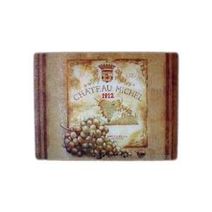  Chateau Wine Label Winery Tempered Glass Cutting Board 
