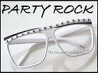 Rave Lmfao Dance Party Rock White Sun Glasses Frame _ NO LENS 