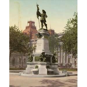   Poster   Statue of Maisonneuve Montreal 24 X 19 