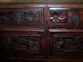 Antique Chinese Ladies Chest with 4 Drawers and 2 Doors  