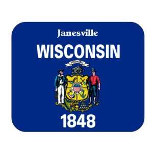  US State Flag   Janesville, Wisconsin (WI) Mouse Pad 