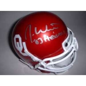 Jason White Autographed Oklahoma Sooners Schutt Mini Helmet with 03 