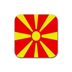  Macedonia Flag Square Coasters (Set of 4)