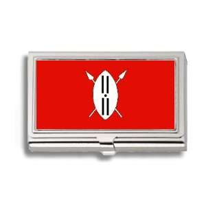  Maasai Kenya Tanzania Flag Business Card Holder Metal Case 
