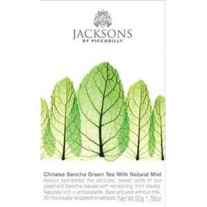 Jacksons Chinese Sencha Green with Mint (20 Individually Wrapped Tea 
