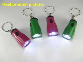 LED Flashlight Light Bulb Key Ring Keychain Lamp Torch  