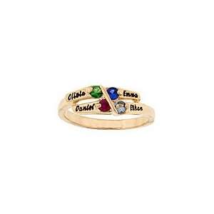  10K Luv Ya Top That Name Birthstone Ring, Mothers 