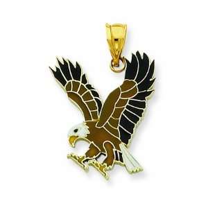  14k Small Enameled Eagle Pendant Jewelry