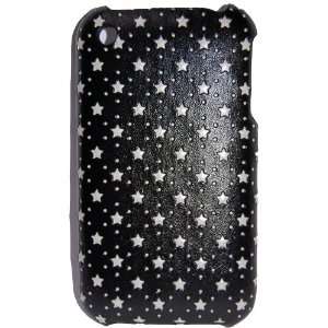  KingCase iPhone 3G & 3GS Hard Case * Elegant Stars (Black 