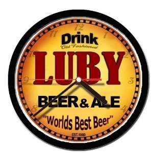  LUBY beer and ale cerveza wall clock 