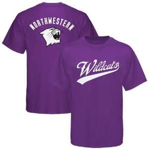  NCAA Northwestern Wildcats Purple Blender T shirt Sports 