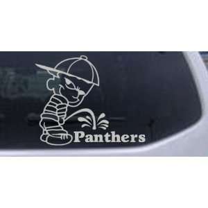Silver 18in X 14.8in    Pee On Panthers Car Window Wall Laptop Decal 