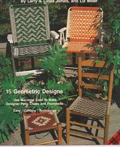 Macrame Lawn Chair PATTERNSseats; 15 geometric designs  