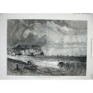  1872 View Town Joppa Houses Sea Camel Holy Land Harper 