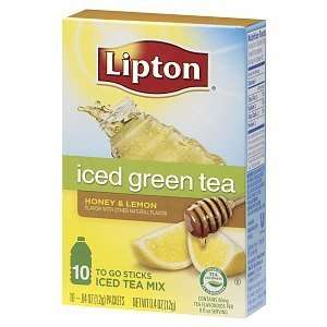 Lipton Green Tea To Go, Packets, box of 10, Honey & Lemon, 1 ea 