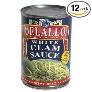 Delallo White Clam Sauce, 10.5 Ounce Cans (Pack of 12)  