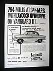 Laycock Overdrive Standard Vanguard III Route A1 MPG Fuel Test 1956 