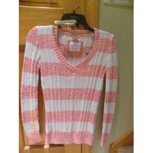 Justice girls pink & white sweater size 20