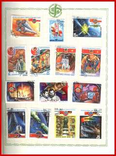 COSMOS   POSTAGE STAMPS of USSR (100 STAMPS, 8 SETS)*  