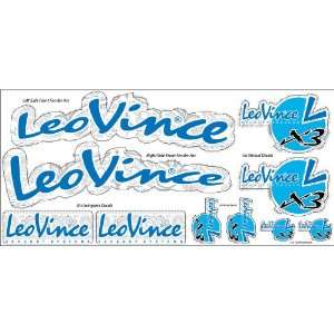  LeoVince X3 Sticker Kit   Bandana Blue Automotive